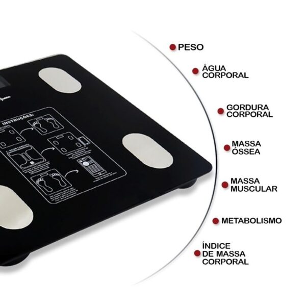 Balança Digital Corporal Bioimpedância Bluetooth App - Image 2