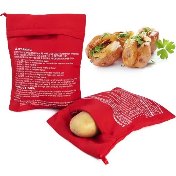 Saco Bolsa Assar Batata no Micro-ondas Reutilizável