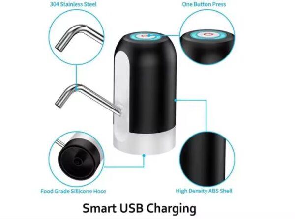 Bomba Para Galão Água Elétrica Garrafão Torneira Filtro USB - Image 3