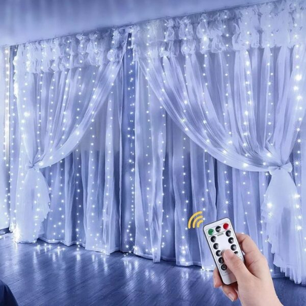 Cortina de LED Fixa 3x3 Branco Frio