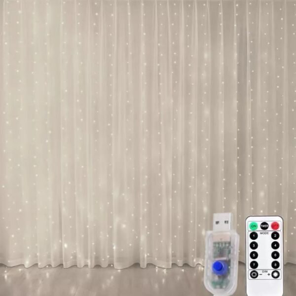 Cortina de LED Fixa 3x3 Branco Frio - Image 4