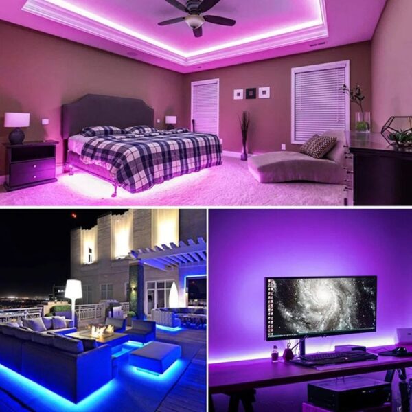 Fita Led RGB Colorida Com Controle Remoto e APP – 8257 – 5 Metros - Image 2