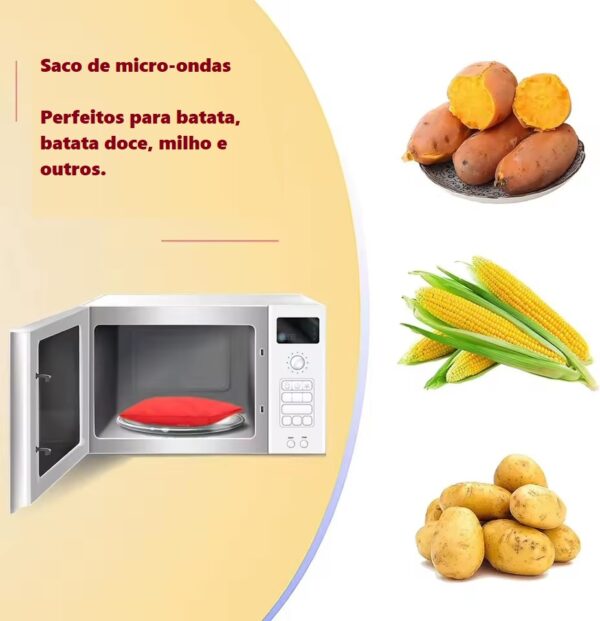 Saco Bolsa Assar Batata no Micro-ondas Reutilizável - Image 5