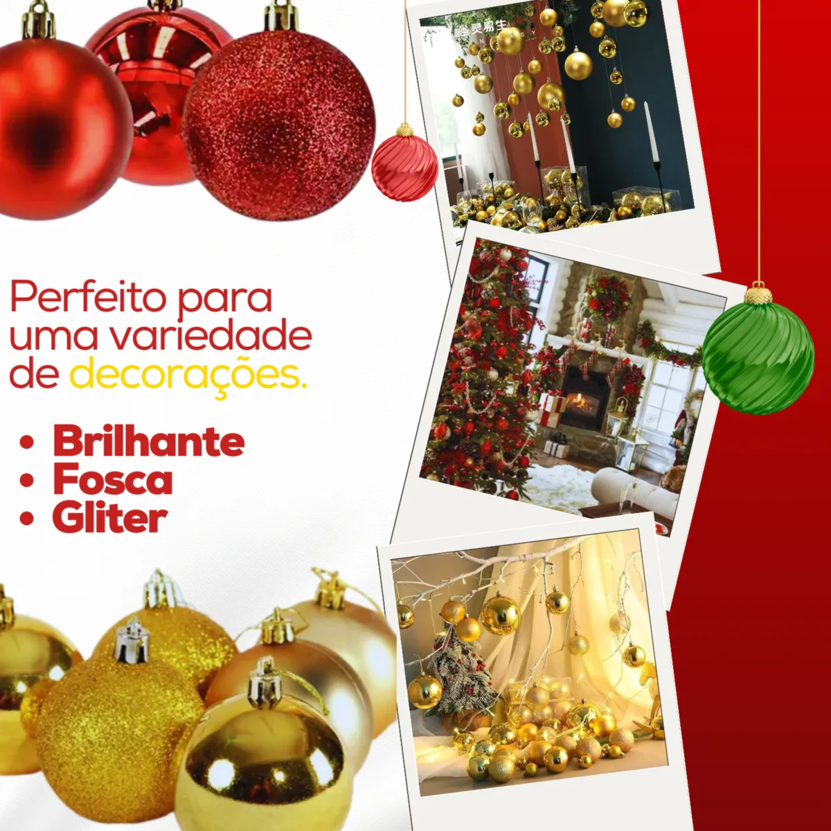 Bolas De Natal 3cm 24 Und Decoração Enfeite - Image 3