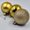Bola Enfeite Para Arvore De Natal Hiperfesta 8cm /6un Cor Dourado - Image 3
