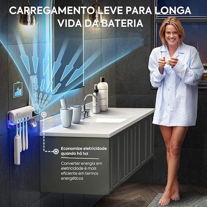 Dispenser Automático Pasta De Dente + Suporte De Escovas Uv - Image 3