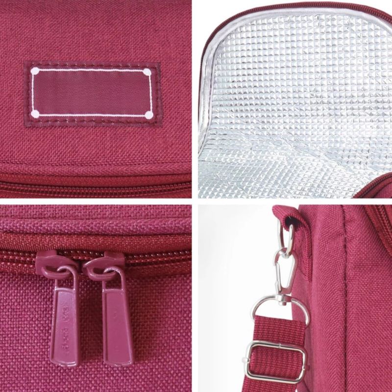 Bolsa Térmica Lancheira Térmica com 2 Compartimentos Reforçada para Marmita Alimentos Bebidas - Image 3