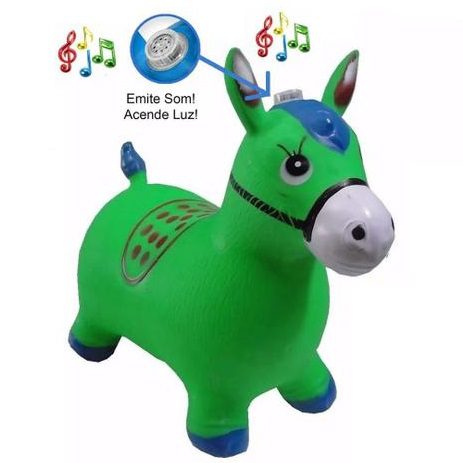 Cavalinho Upa Upa Pula Pula Infantil Com Som e Luzes Brinquedo Interativo Resistente